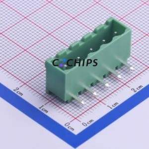 KF2EDGRC-5.0-5P Plug-in Terminal Block Bent Lead Through Hole,P=5mm Connector Board-to-Board / Socket - Closed 1x5P 5mm Green - Product Image 1