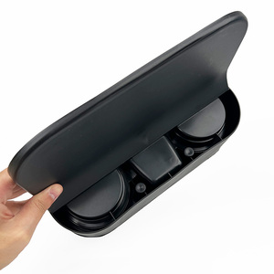Consola de bolsillo lateral de PP, bolsillo lateral, <span class=keywords><strong>Beige</strong></span>, negro, 2 uds., portavasos para coche, organizador de asiento delantero automático, soporte para teléfono móvil - Product Image 4