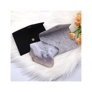 Fabricante chinês de Venda Quente OEM Natural Stripe Ágata Pedra Gua Sha <span class=keywords><strong>Guasha</strong></span> Corpo Cinza Raspagem Facial Ferramenta De Massagem para Emagrecimento - Product Image 1