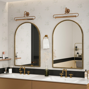 Arched Wall <b>Mirror</b> Gold <b>Frame</b> Bathroom Vanity <b>Mirror</b> For Living Room Bedroom Entryway Decor - Product Image 1