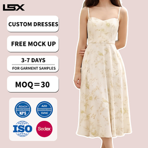 <span class=keywords><strong>Vestido</strong></span> de Fiesta de Verano para Mujer, Informal, de Playa, Estilo <span class=keywords><strong>Princesa</strong></span>, de Lino y Algodón de Alta Calidad, con Logotipo Personalizado, Fabricante - Product Image 1