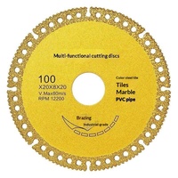 Disque de coupe composite multifonction en alliage de diamant industriel 100 mm pour meuleuse d'angle - Coupe acier/métal/pierre/bois/plastique