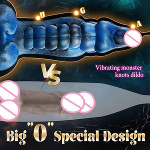 5 1 Fantasie <span class=keywords><strong>Monster</strong></span> 9.5Inch Enorme Drakenknoop Anale <span class=keywords><strong>Dildo</strong></span> Verwarmingsfunctie Thuring Vibrator Speelgoed Voor Vrouwen Gemaakt Vloeibare Siliconen - Product Image 5