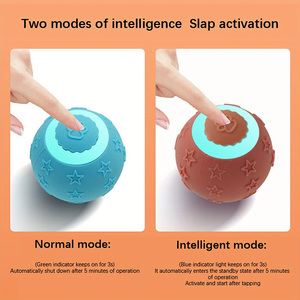 Smart Eco-Friendly Interactive <b>LED</b>-Light Luxury Indoor Rechargeable Training ABS+Silicone Automatic Moving Rolling Ball Toy - Product Image 3