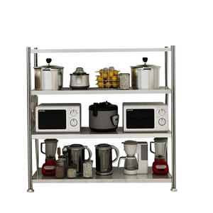 Estante de almacenamiento de cocina de acero inoxidable grueso, organizador de estantes de varios niveles para microondas, utensilios y electrodomésticos - Product Image 3