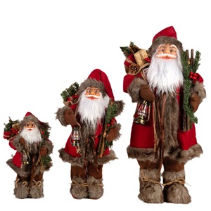Santa Claus Decorations Standing Christmas Santa Claus Figurine Figure Christmas Decoration Indoor Red Plush Christmas <b>Doll</b> - Product Image 5