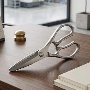 All Steel <b>Kitchen</b> <b>Scissors</b> Stainless Steel Heavy Duty Multifunctional For Food Cutting Household Use - Product Image 1