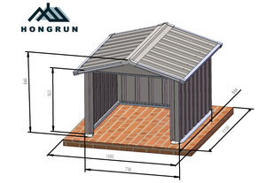 Maison <span class=keywords><strong>de</strong></span> chien extérieure multifonctionnelle en gros d'usine, <span class=keywords><strong>chenil</strong></span> <span class=keywords><strong>de</strong></span> luxe en acier métallique, maison pour animaux <span class=keywords><strong>de</strong></span> compagnie étanche <span class=keywords><strong>avec</strong></span> porte - Product Image 6