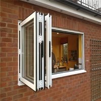 Fenêtres à deux volets UPVC de qualité commerciale pour villa de luxe Application extérieure de filet d'écran en acier inoxydable à verrouillage multipoint
