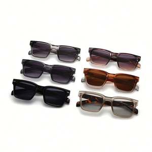 Gafas de Sol Retro Personalizadas con Logotipo, con Remaches, para Hombre y Mujer, Protección UV400, Diseño Cuadrado con Estampado de Leopardo - Product Image 3