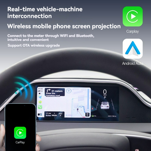 Affichage tête haute du tableau de bord des instruments de 8.9 pouces pour <span class=keywords><strong>Tesla</strong></span> Model <span class=keywords><strong>3</strong></span> Highland <span class=keywords><strong>HUD</strong></span> Screen Support Carplay avec lumière ambiante - Product Image 4