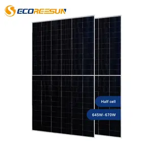 Ecoreesun एई Etfe सौर पीवी पैनल 480W 485W 490W 500Wp सौर पैनल पर रात आयात सौर पैनलों जर्मनी से Roterdam गोदाम