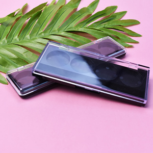 Đen rỗng <span class=keywords><strong>Eyeshadow</strong></span> Palette tùy chỉnh chất lượng cao Blush nhỏ gọn trường hợp Vòng Pan Eye Shadow trường hợp <span class=keywords><strong>5</strong></span> màu sắc với nắp rõ ràng - Product Image 2