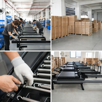 Reformer de Pilates en alliage d'aluminium de qualité professionnelle, rétractable, pliable, portable, réglable, facile à ranger, gain de place, pour usage domestique