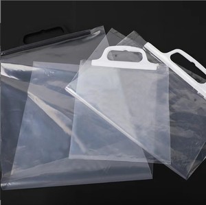 Tùy chỉnh sinh thái thân thiện nhựa PVC Zip khóa xử lý túi rượu vang đỏ xử lý túi - Product Image 4