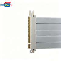 Kabel Ekstensi PCIe 4.0 X16 Gen4 untuk GPU Riser RTX 4090 RX 7900 XT, Pemasangan GPU Vertikal untuk PC Gaming, Kabel Fleksibel