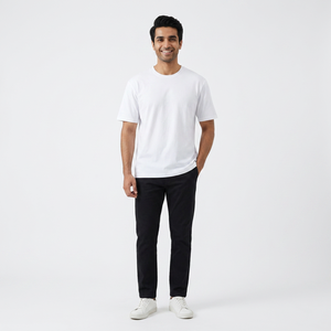 Vente en gros de haute qualité T-shirt à manches courtes respirant 100% coton pour hommes grande taille - Product Image 1