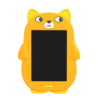Tablette d'écriture électronique effaçable pour enfants, 8,5 pouces, motif chiot/chat mignon, en ABS, tableau noir de dessin