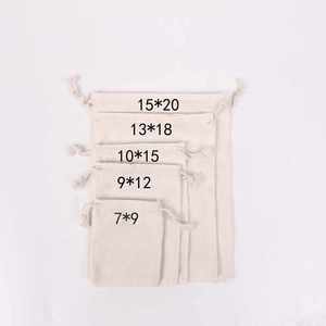 Sacs en mousseline réutilisables 4x6 pouces, sacs en coton naturel, personnalisation acceptée, petits sacs cadeaux en coton avec cordon de serrage, sacs en coton personnalisés avec cordon de serrage - Product Image 4