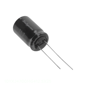 Condensador de canal del fabricante 4700 uF CAP ALUM 4700UF 20% 10V RADIAL 10YXJ4700MG412.5X25 de orificio pasante - Product Image 1