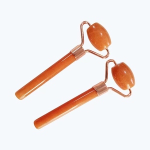 Mini-rouleau de glace pour les yeux en aventurine rouge de petite taille - Product Image 5