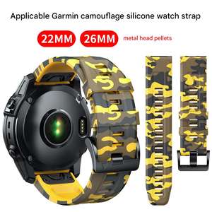 Lionorm 22mm 26mm Quick Fit Sport Camouflage <span class=keywords><strong>Bracelet</strong></span> de <span class=keywords><strong>montre</strong></span> en Silicone pour <span class=keywords><strong>Garmin</strong></span> Forerunner <span class=keywords><strong>945</strong></span> 965 Fenix 8 7s <span class=keywords><strong>Bracelet</strong></span> de <span class=keywords><strong>montre</strong></span> - Product Image 2