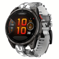 Bracelet de montre en silicone à dégagement rapide 22/26MM, adapté aux Garmin Forerunner 955/965, Instinct 2/2X, style sportif, matériau durable.