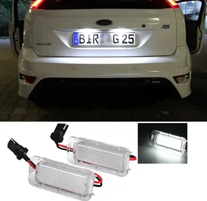 2pcs Canbus LED Numéro de Plaque d'Immatriculation pour Ford <span class=keywords><strong>Focus</strong></span> 5D Fiesta Mondeo <span class=keywords><strong>MK4</strong></span> C-Max MK2 S-Max Kuga Galaxy 6000K Blanc Auto Lampe - Product Image 4