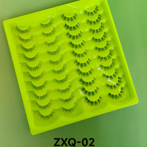 20 paires de faux cils 3D en vison synthétique, volumineux, véganes, naturels, à bande complète - Product Image 3
