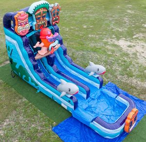 Tobogán Inflable con Tobogán Gigante de Agua, Tobogán Inflable Seco, Toboganes de Agua Inflables para Niños y Adultos - Product Image 4