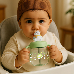 Bình tập uống nước cho bé 310ml, chất liệu nhựa Tritan không BPA, cấp thực phẩm, dễ thương, dùng cho trẻ sơ sinh và trẻ nhỏ - Product Image 6