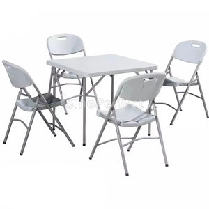 Sino Perfect Hotsale 8 People Outdoor Portable Plastic Rectangle <b>Folding</b> <b>Table</b> Dining White <b>Chair</b> <b>Table</b> for Wedding Party Events - Product Image 6