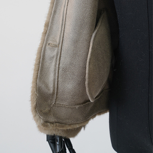 Manteau en fausse <span class=keywords><strong>fourrure</strong></span> de lapin mignon à deux couleurs personnalisées, col en fausse <span class=keywords><strong>fourrure</strong></span> matelassé - Product Image 6