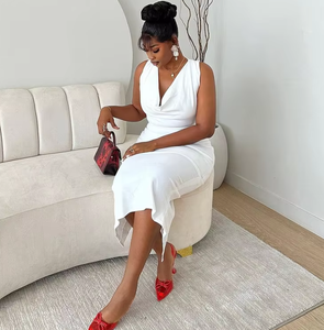 Dropshipping Products Vêtements pour femmes Lady Dresses Ladies Summer Temperament Slim Hip Little Casual Dress for Black Women - Product Image 3