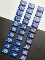 Mahjong bleu moderne portable en acrylique Ivy de 1,26 pouce en stock pour les rassemblements féminins et les jeux de mahjong en plein air