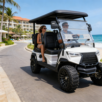 Carrito de Golf de Bajo Mantenimiento, Resistente al Desgaste, Adaptable al Terreno, 4 Plazas, Certificado CE para Carreteras No Públicas, Eléctrico