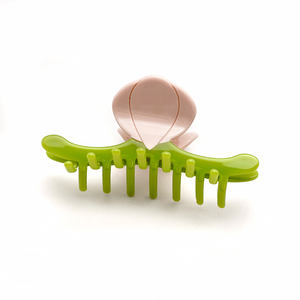 Personalized tulip-shaped acetate hair clips fashionable and simple hair accessories wholesale and custom-made. - Product Image 6