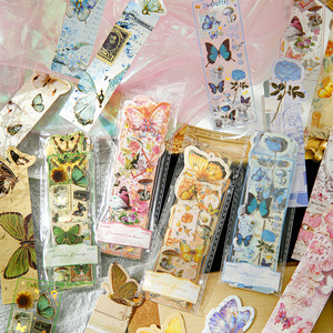 Paquete de 10 Marcadores de Papel con Forma de Mariposa, Serie Dream Fallacy, Colores Variados, Tema de Mariposas, Impresión Offset, Estilo de Dibujos Animados - Product Image 1