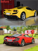 Kit carrosserie en fibre de carbone style CMS-T pour Ferrari F8, déflecteur de pare-chocs arrière, diffuseur, directement de l'usine
