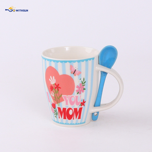 Vente en gros de tasses à café en céramique de grande capacité de 400 ml, nouvelle porcelaine fine, <span class=keywords><strong>mug</strong></span> pour la fête des mères, design floral, boîte cadeau, passe au lave-vaisselle - Product Image 4