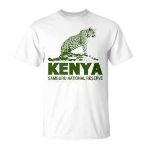 Kenya Samburu National Reserve Leopard T-<b>Shirt</b> <b>Safari</b> Wildlife Design - Product Image 1