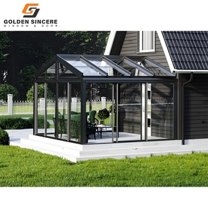 La veranda della stanza di vetro di Bi-Fold di GS per il <span class=keywords><strong>giardino</strong></span> con l'ampia apertura e le chiare viste - Product Image 2
