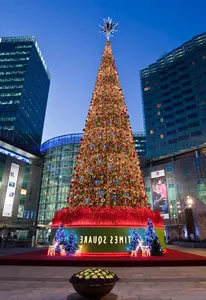 Árbol de Navidad gigante, centro comercial cuadrado, decoración grande con luz, 10 pies, 20 pies, 30 pies, 40 pies, KG
