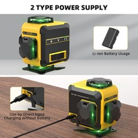 Niveau laser Huepar M04CG 4D 16 lignes Mini 360 degrés Ligne croisée Extérieur Auto-nivelant Mode manuel