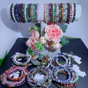 สร้อยลูกปัดทรงกลมทำจากวัสดุผสมอัญมณีขนาด6มม. มาใหม่สำหรับการทำเครื่องประดับและการตกแต่ง - Product Image 2