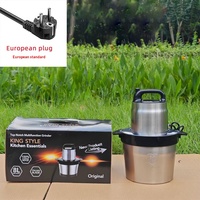 Fufumachine 12L Hachoir à viande électrique en acier inoxydable à double vitesse réglable et préparateur d'aliments pour bébé, mixeur à viande multifonction