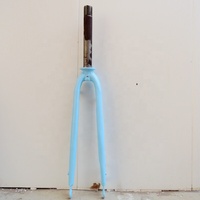 Fourche de vélo de route 700C, tube droit de 28,6 mm avec filetage, fourches à disque en acier, fourches rigides