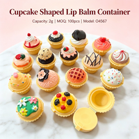 ISMAN Luxe 2g Contenant de baume à lèvres en forme de cupcake, étui à rouge à lèvres mignon pour enfants, emballage cosmétique en plastique, vente en gros, marque privée Pro