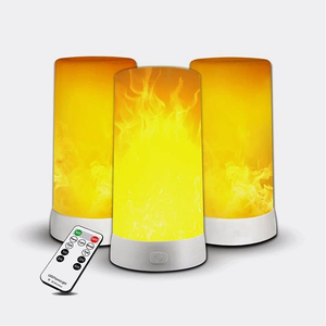 Đèn LED hiệu ứng ngọn lửa không dây sạc USB, điều khiển từ xa, nhấp nháy như ngọn nến, đèn bàn trang trí quán bar - Product Image 2