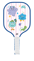 Raquette de pickleball pour enfants, motif dessin animé mignon, en bois de peuplier, épaisseur 11 mm, ensemble de raquettes de pickleball pour divertissement et sport parent-enfant